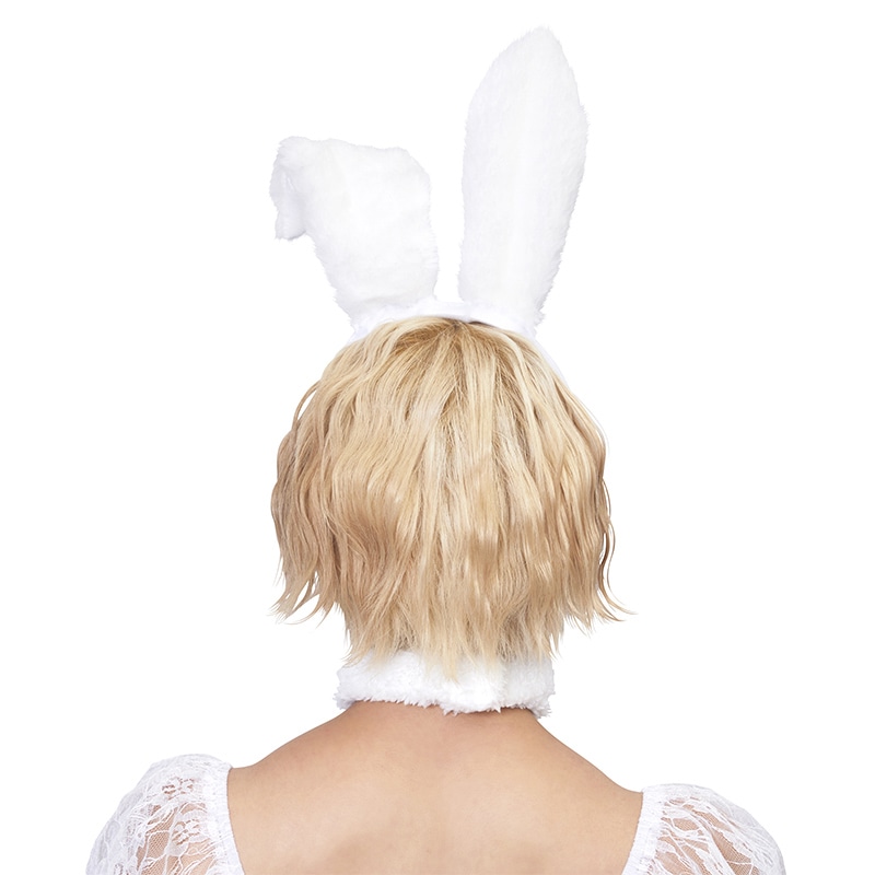 クリアストーン ラビットカチューシャ ホワイト×ホワイト フリーサイズ 1個(ご注文単位1個)【直送品】