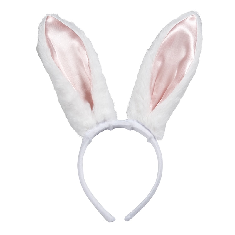 クリアストーン ラビットカチューシャ ホワイト×ピンク フリーサイズ 1個（ご注文単位1個）【直送品】