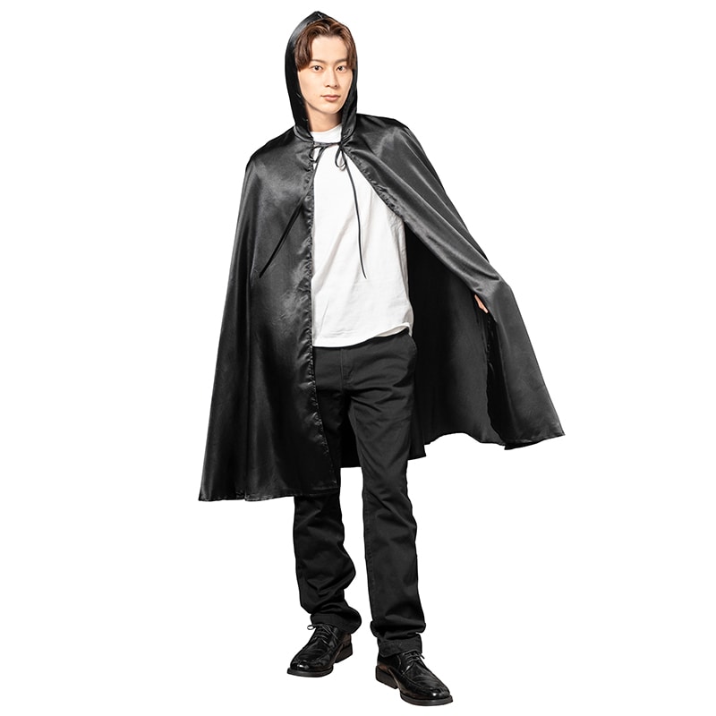 クリアストーン コスチューム　MENコス　黒マント フリーサイズ  1個（ご注文単位1個）【直送品】