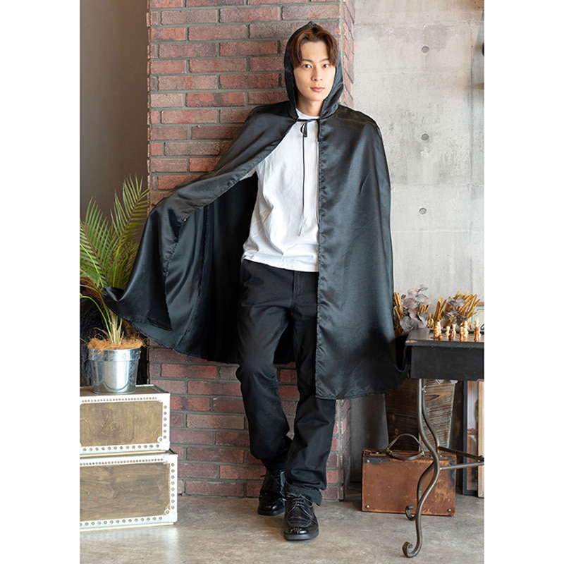 クリアストーン コスチューム　MENコス　黒マント フリーサイズ  1個（ご注文単位1個）【直送品】