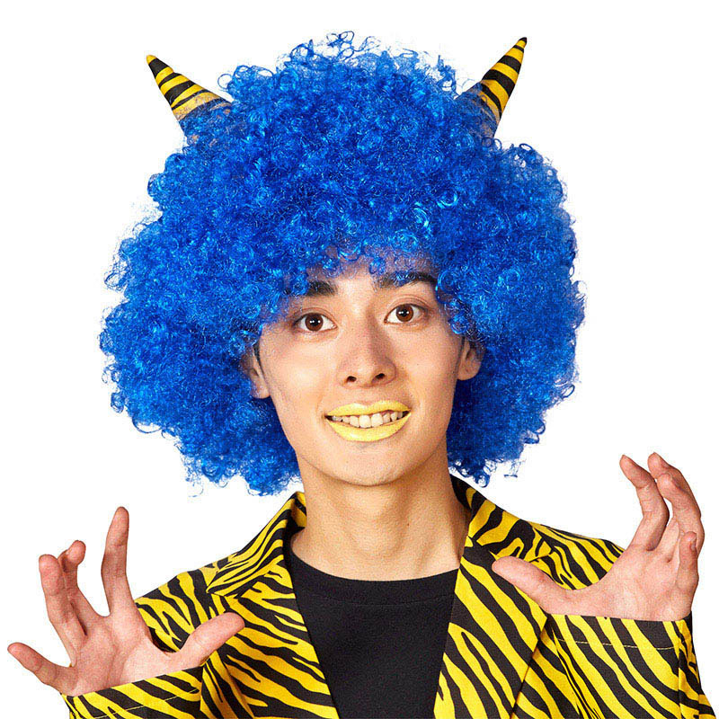 クリアストーン 角付ハイパーアフロ ブルー 1個(ご注文単位1個)【直送品】