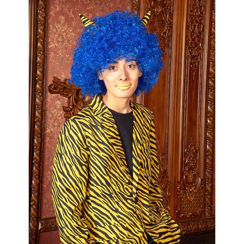 クリアストーン 角付ハイパーアフロ ブルー 1個(ご注文単位1個)【直送品】