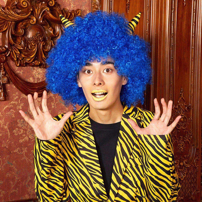 クリアストーン 角付ハイパーアフロ ブルー 1個(ご注文単位1個)【直送品】