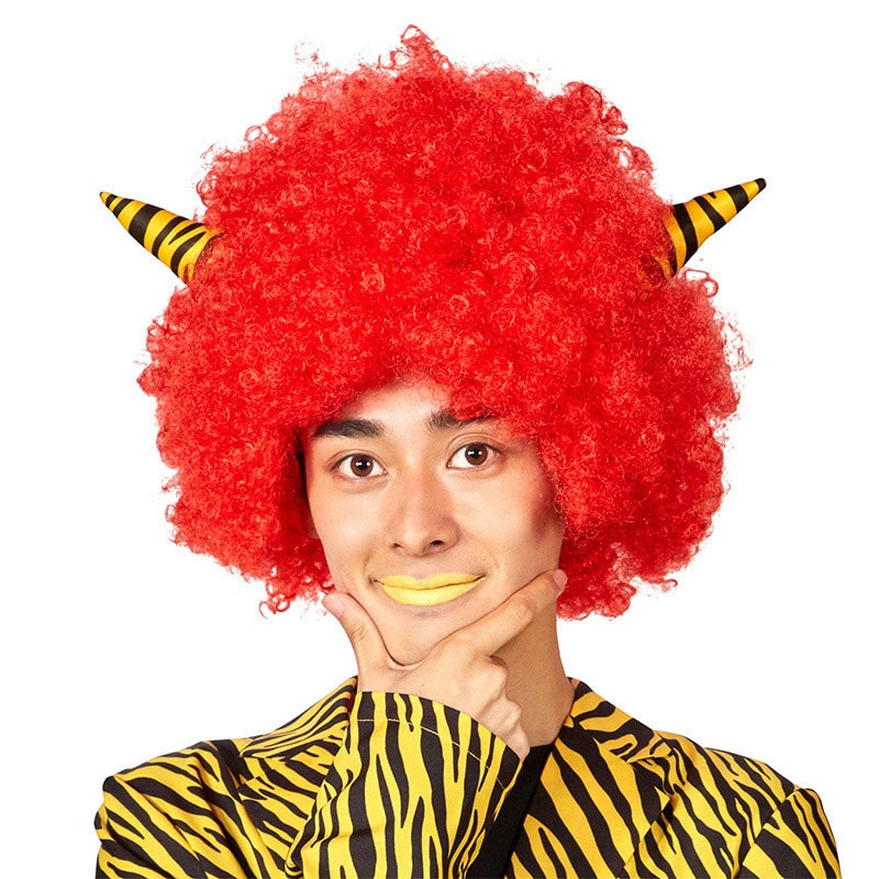 クリアストーン 角付ハイパーアフロ レッド  1個（ご注文単位1個）【直送品】