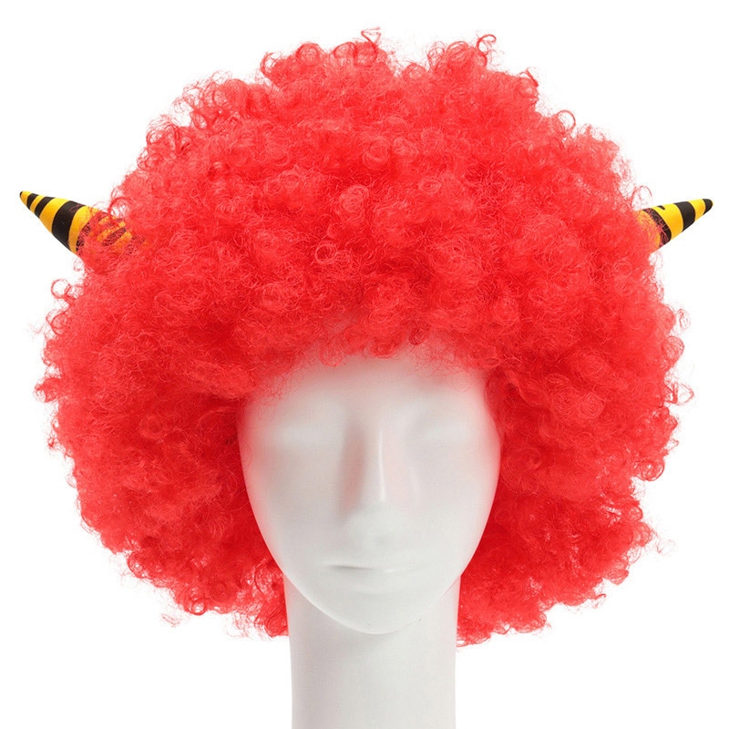 クリアストーン 角付ハイパーアフロ レッド  1個（ご注文単位1個）【直送品】