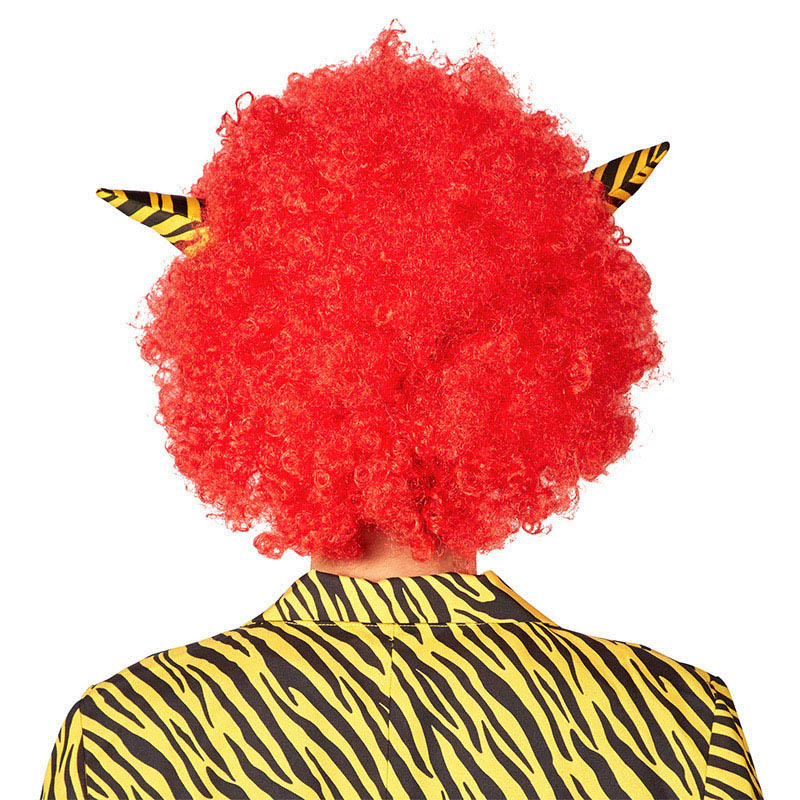 クリアストーン 角付ハイパーアフロ レッド  1個（ご注文単位1個）【直送品】