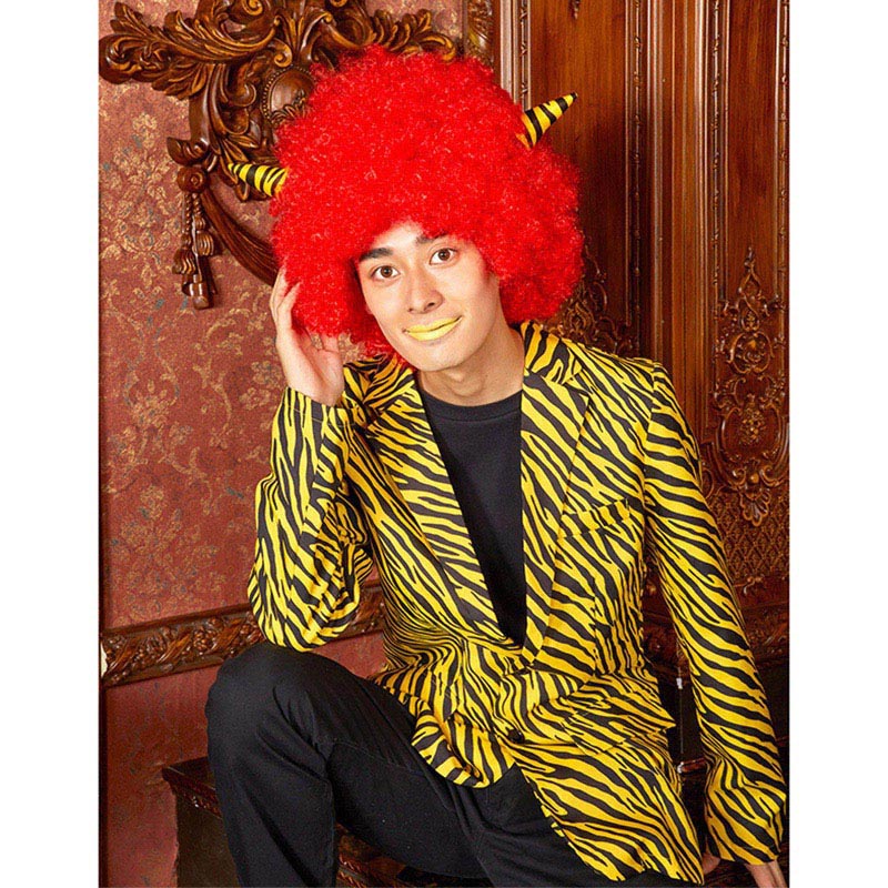 クリアストーン 角付ハイパーアフロ レッド  1個（ご注文単位1個）【直送品】