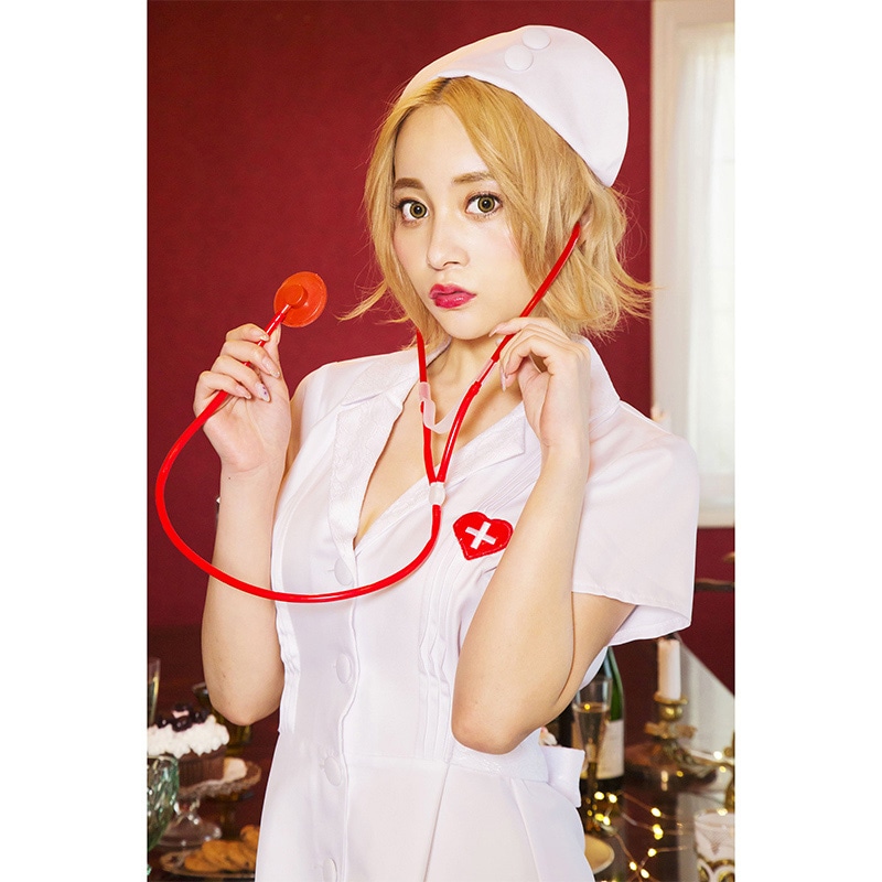 クリアストーン コスチューム グロウホリック オープンカラーナース フリーサイズ 1個(ご注文単位1個)【直送品】