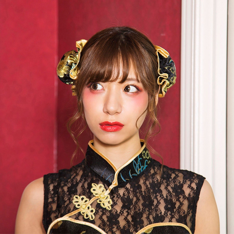 クリアストーン コスチューム　グロウホリック ロングレースチャイナ　ブラック フリーサイズ 1個（ご注文単位1個）【直送品】