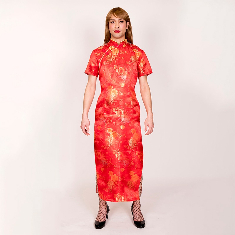 クリアストーン コスチューム　女装MAN ゴージャスチャイナMAN  1個（ご注文単位1個）【直送品】