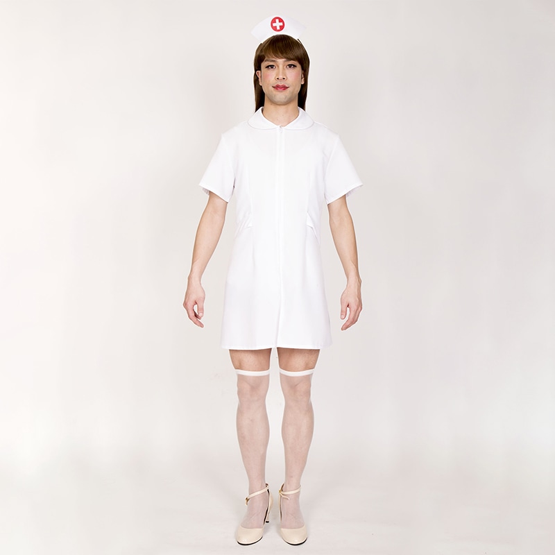 クリアストーン コスチューム 女装MAN 純白ナースMAN 1個(ご注文単位1個)【直送品】