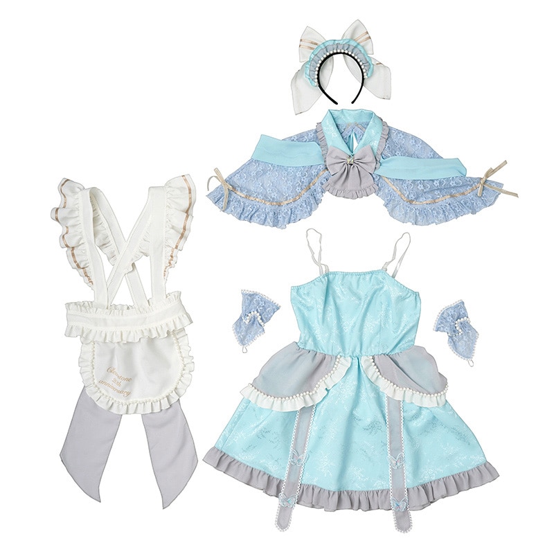 クリアストーン コスチューム　えなこコラボ　アニバーサリーメイド ワンピース  1セット（ご注文単位1セット）【直送品】