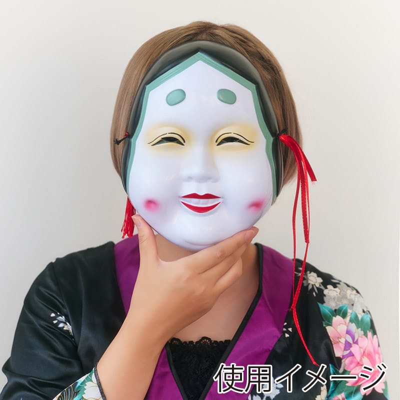 クリアストーン 和風お面 おかめ  1個（ご注文単位1個）【直送品】