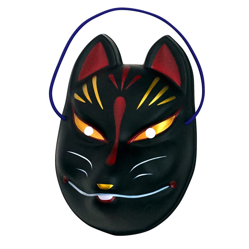 クリアストーン 和風お面 天狐 黒 1個（ご注文単位1個）【直送品】