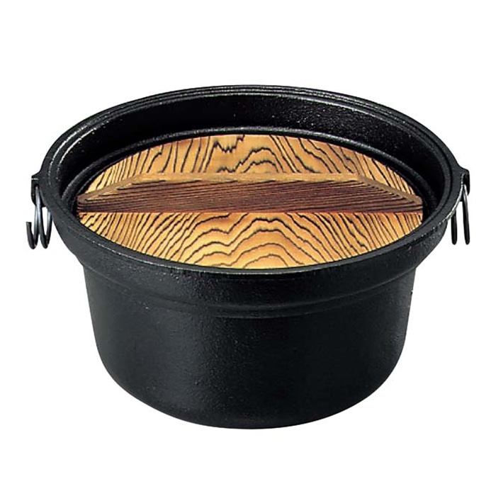 SN　鉄　しゃぶしゃぶ鍋　21cm（木蓋付）   1個（ご注文単位1個）【直送品】