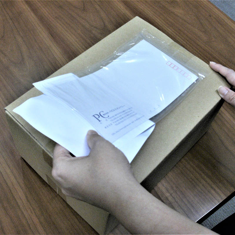 パピルスカンパニー 伝票袋 デリバリーパック 完全密封タイプ 長3大 PA-025T 100枚/束