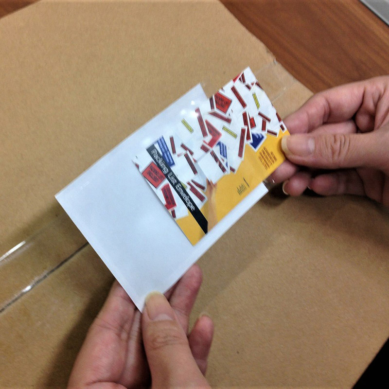 パピルスカンパニー 伝票袋 デリバリーパック 3方溶着タイプ 名刺サイズ用 PA-026T 1束(ご注文単位40束)【直送品】