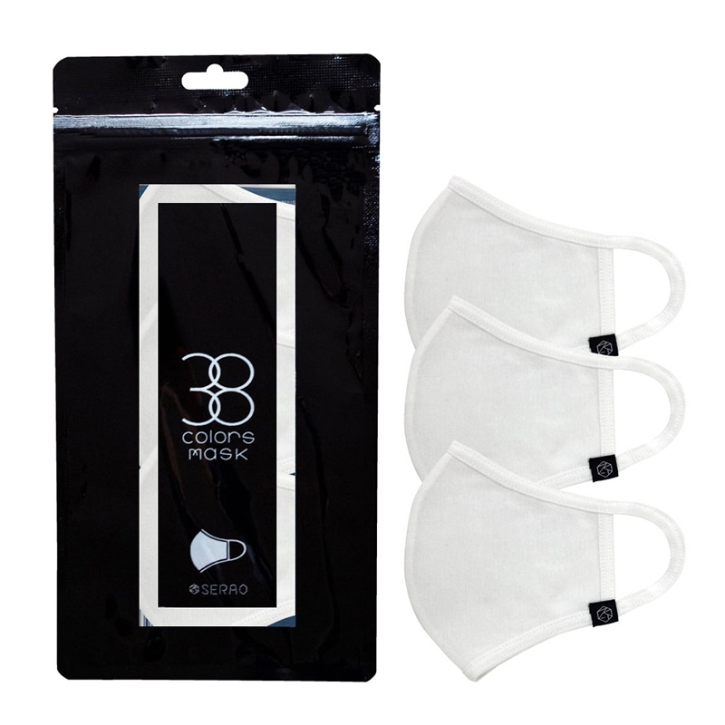 ㈱三和 マスク　SERAO 38colors　mask SRO-WH1　ホワイトカラー 1セット（ご注文単位20セット）【直送品】