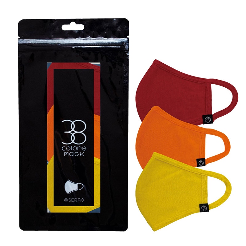 ㈱三和 マスク　SERAO 38colors　mask SRO-VC1　ビビッドカラー1 1セット（ご注文単位20セット）【直送品】