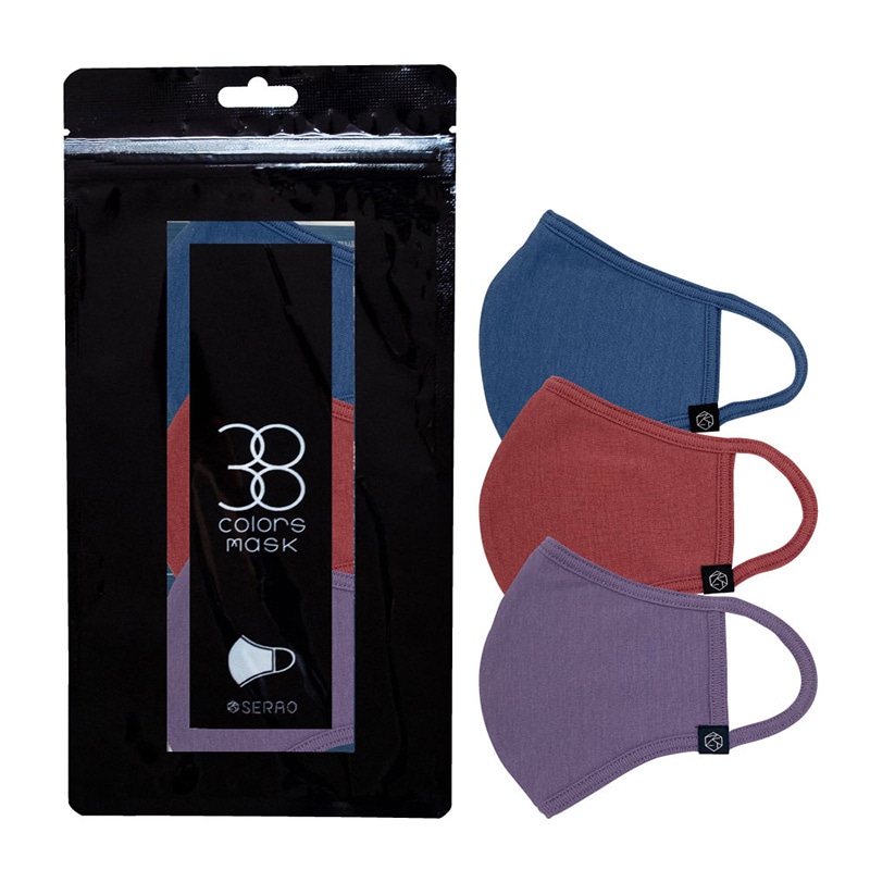 ㈱三和 マスク　SERAO 38colors　mask SRO-NC1　日本色1 1セット（ご注文単位20セット）【直送品】