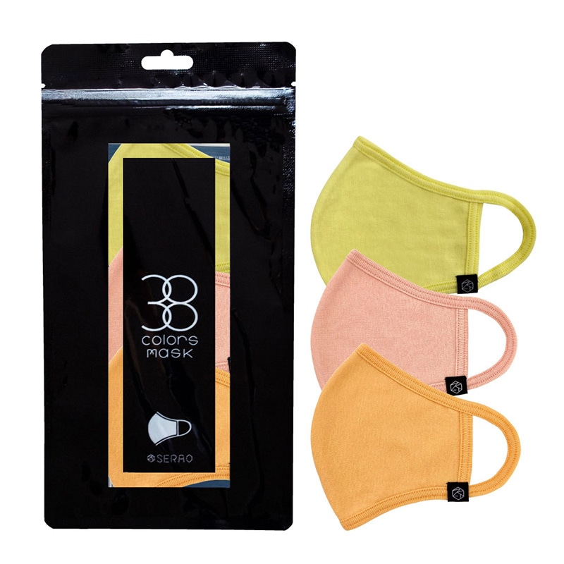 ㈱三和 マスク　SERAO 38colors　mask SRO-PC1　パステルカラー1 1セット（ご注文単位20セット）【直送品】