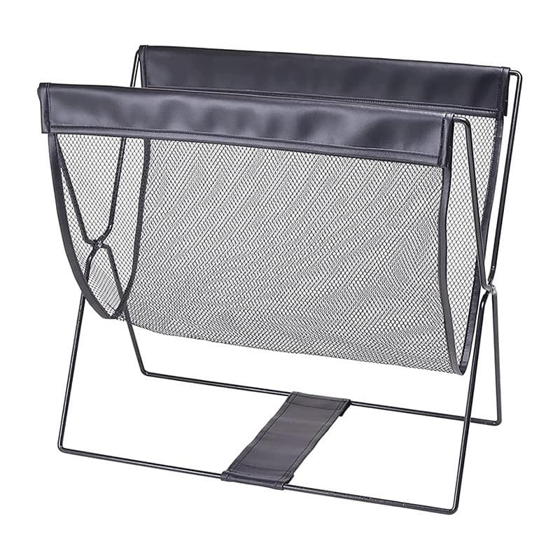 ストリックスデザイン ハンモック型メッシュバスケット レザー調 SB-058 1個（ご注文単位12個）【直送品】