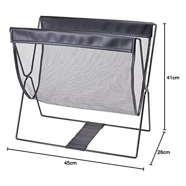 ストリックスデザイン ハンモック型メッシュバスケット レザー調 SB-058 1個（ご注文単位12個）【直送品】