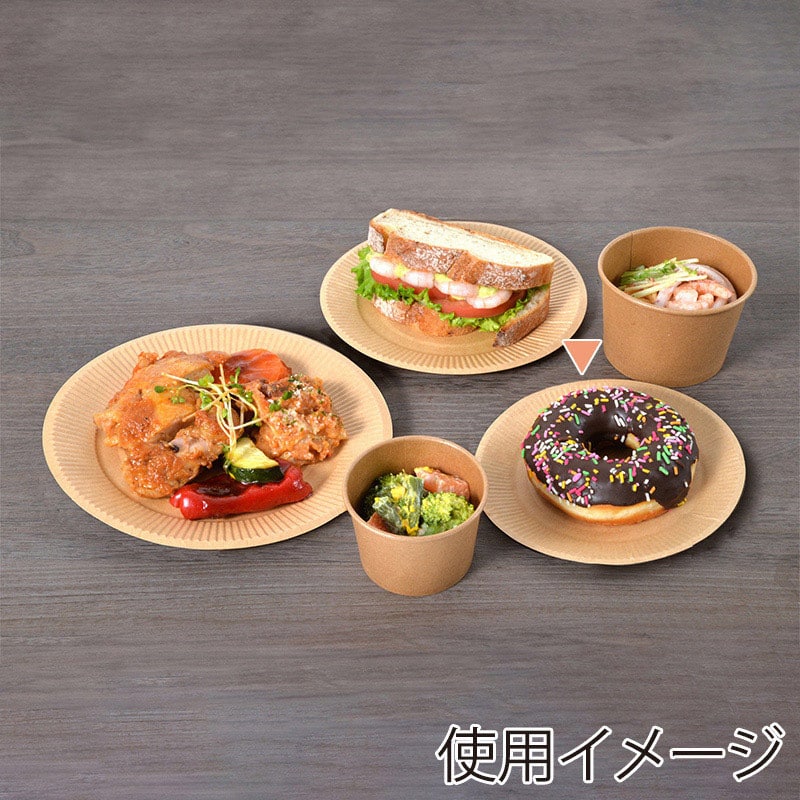 ストリックスデザイン 未晒ペーパープレート 15cm 50枚入 SD-103A 1束（ご注文単位48束）【直送品】