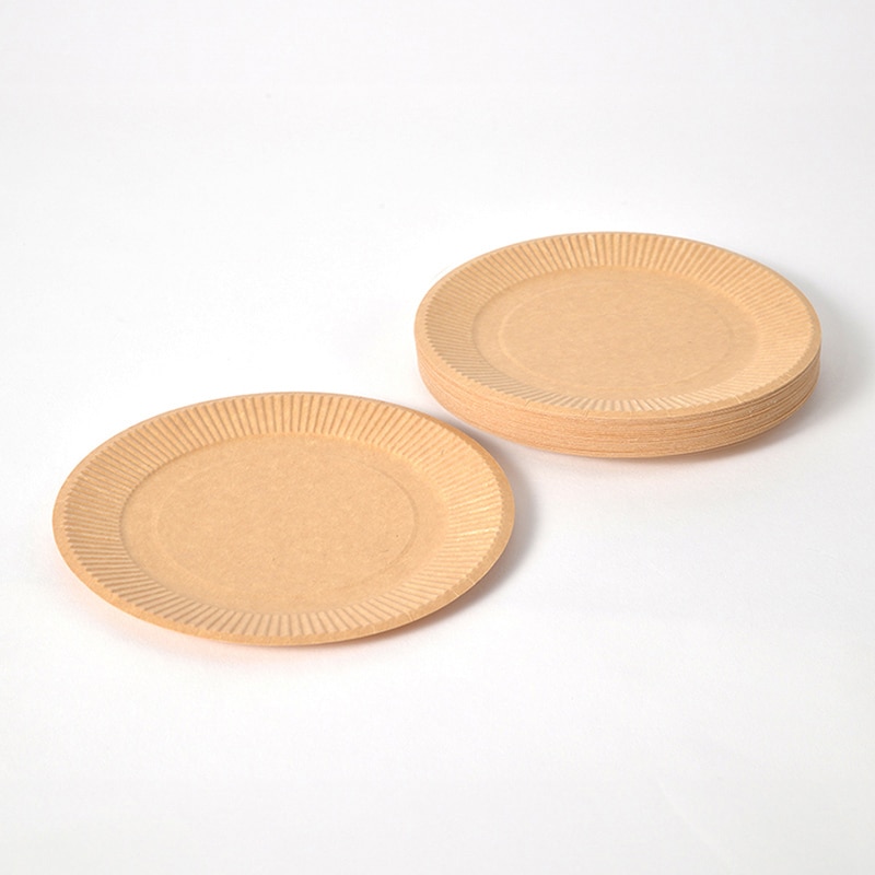 ストリックスデザイン 未晒ペーパープレート 18cm 50枚入 SD-104A 1束（ご注文単位48束）【直送品】