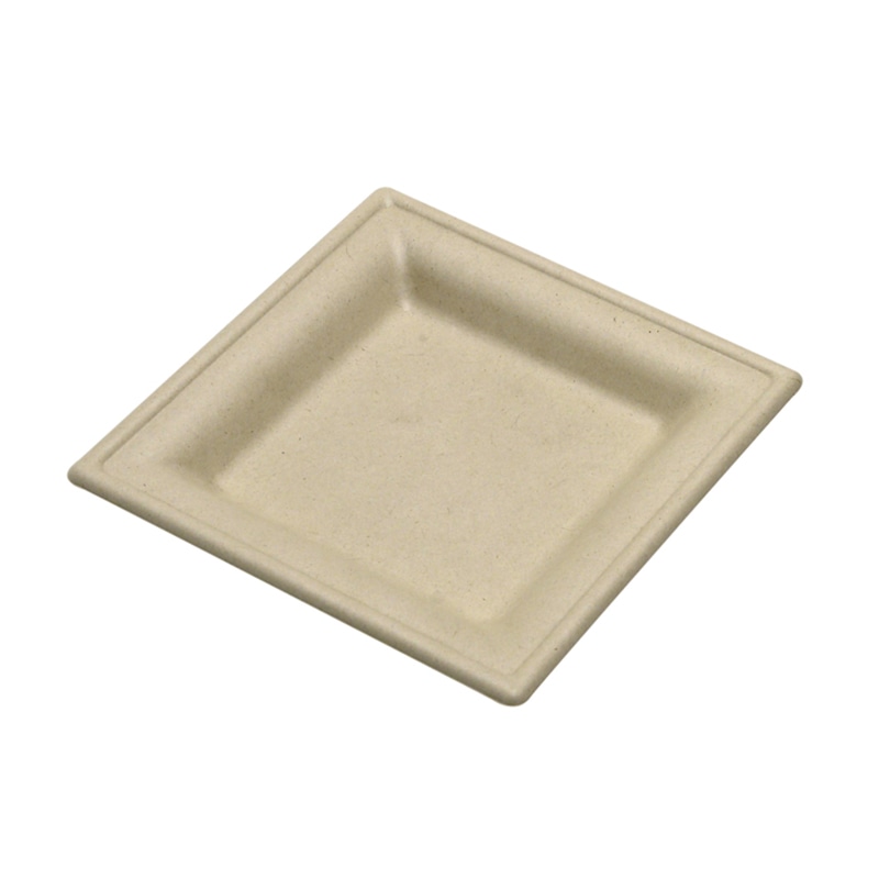 ストリックスデザイン 未晒しバガスモールド スクエアプレート 16cm 50枚入 SD-720 1袋(ご注文単位32袋)【直送品】