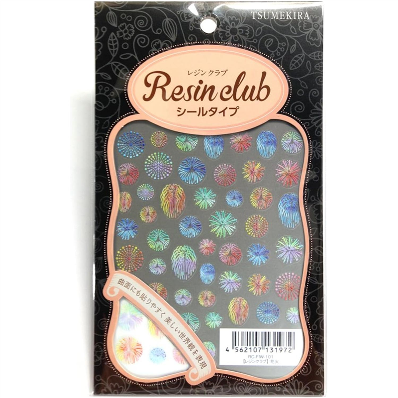 レジンクラブ 花火 両面 UVレジン用シールパーツ RC-FIW-101 1枚(ご注文単位1枚)【直送品】