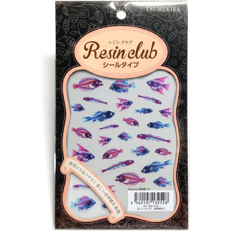 レジンクラブ透明標本2 両面 UVレジン用シールパーツ RC-TMH-102 1枚(ご注文単位1枚)【直送品】