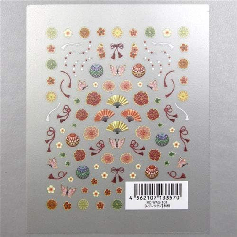レジンクラブ和柄 両面 UVレジン用シールパーツ RC-WAG-101 1枚（ご注文単位1枚）【直送品】