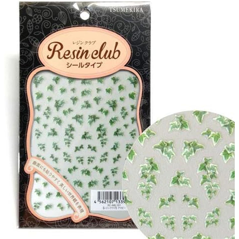 レジンクラブ アイビー 両面 UVレジン用シールパーツ RC-AIB-101 1枚（ご注文単位1枚）【直送品】