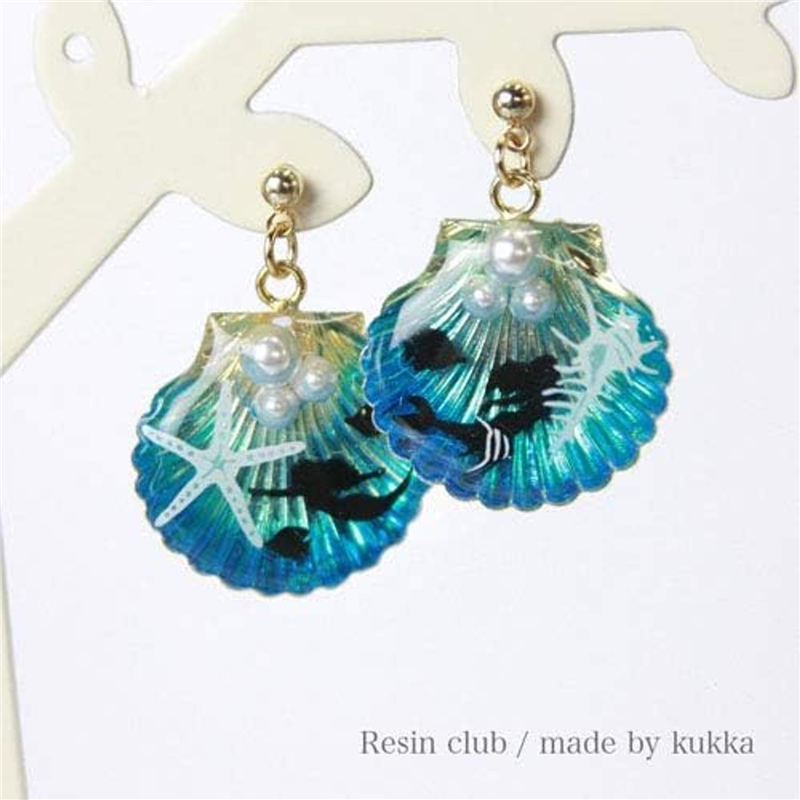 レジンクラブ マーメイドシルエット 両面 UVレジン用シールパーツ RC-MER-101 1枚(ご注文単位1枚)【直送品】