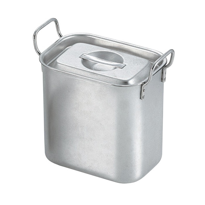 スギコ産業 18-8 角型ベインマリーポット フタ付 手付 165×116×H160mm SA0853-SH-3100 1個（ご注文単位1個）【直送品】