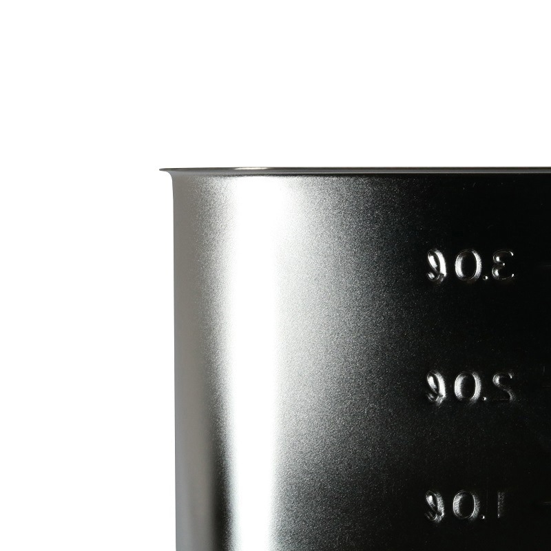 スギコ産業 18-8 目盛付浅型角キッチンポット フタ付 手無 18cm SA0886-SH-4218 1個（ご注文単位1個）【直送品】