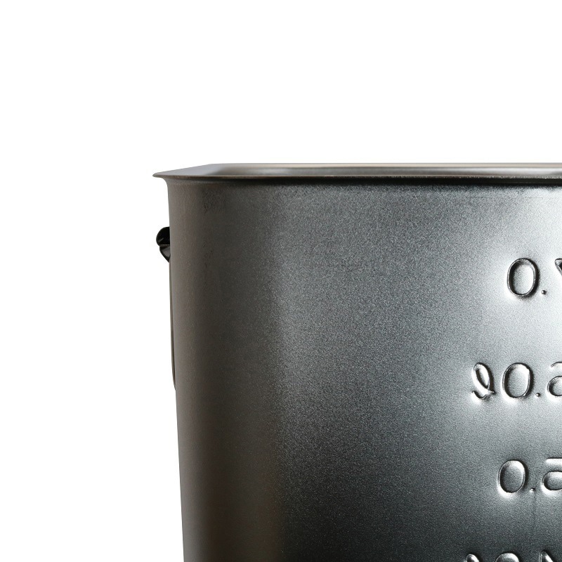 スギコ産業 18-8 目盛付深型角キッチンポット フタ付 手付 20cm SA0874-SH-4220D-テツキ 1個（ご注文単位1個）【直送品】