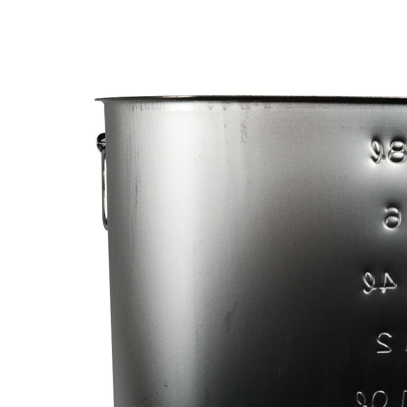 スギコ産業 18-8 目盛付深型角キッチンポット フタ付 手付 27cm SA0877-SH-4227D-テツキ 1個（ご注文単位1個）【直送品】