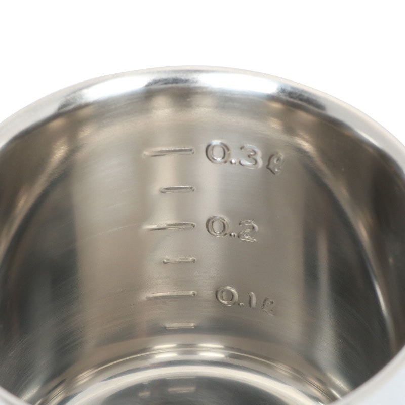 スギコ産業 18-8 目盛付深型キッチンポット フタ付 手無 8cm SA0663-SH-4608 1個(ご注文単位1個)【直送品】