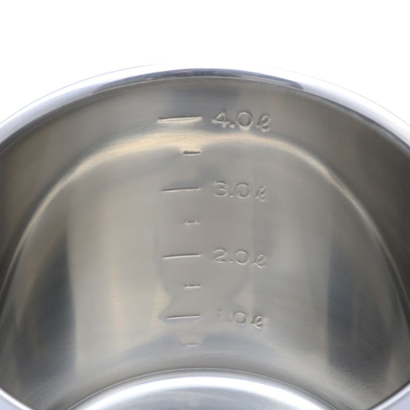 スギコ産業 18-8 目盛付深型キッチンポット フタ付 手無 18cm SA0669-SH-4618 1個(ご注文単位1個)【直送品】