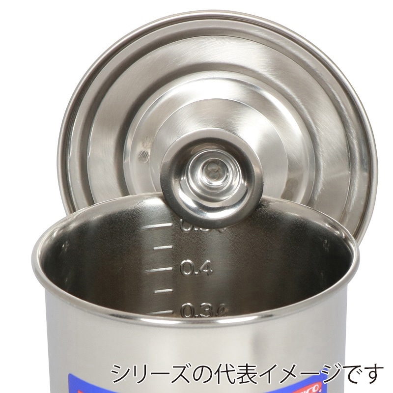 スギコ産業 18-8 目盛付深型キッチンポット フタ付 手無 18cm SA0669-SH-4618 1個(ご注文単位1個)【直送品】