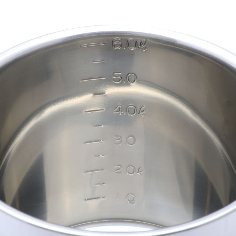 スギコ産業 18-8 目盛付深型キッチンポット フタ付 手付 20cm SA0670-SH-4620 1個(ご注文単位1個)【直送品】