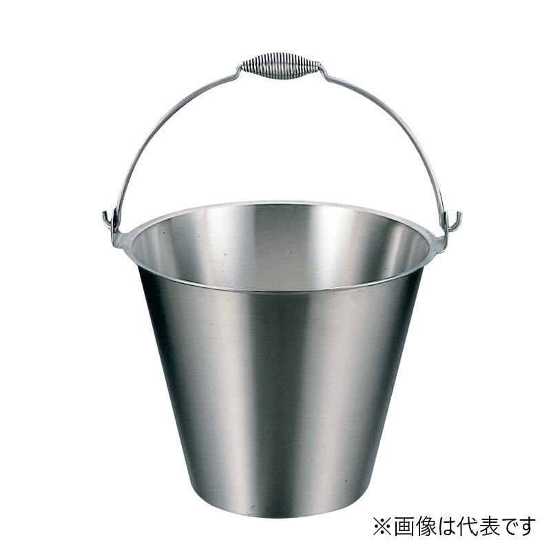 スギコ産業 18-8 バケツ ベースなし 14L SA0733-SH-549-15NBH 1個（ご注文単位1個）【直送品】