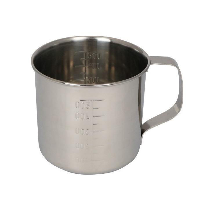 スギコ産業 18-8 計量水マス 口無 500cc SA0910-SH-634 1個（ご注文単位1個）【直送品】