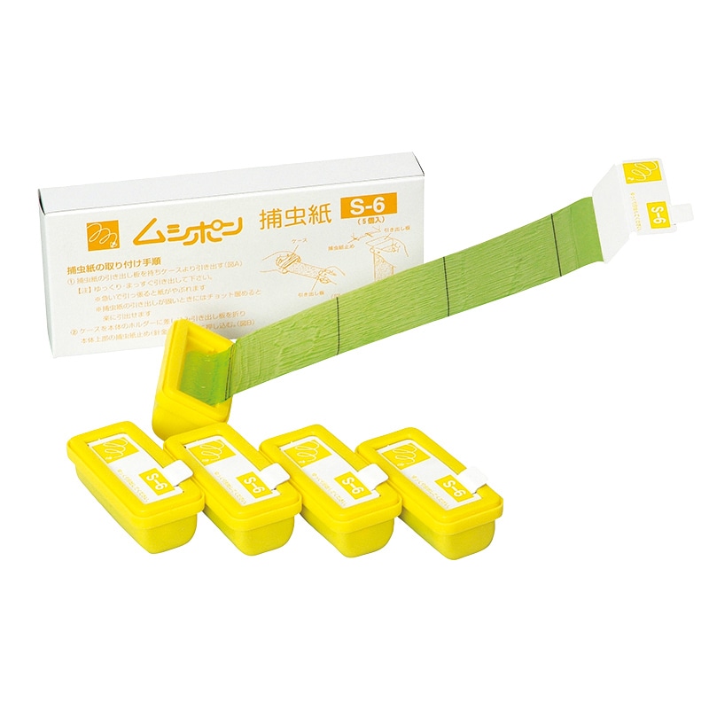 朝日産業 捕虫紙 ムシポン カートリッジ式 S-6 5個入/箱(ご注文単位1箱)【直送品】
