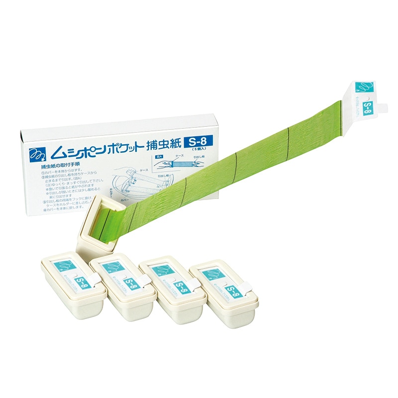 朝日産業 捕虫紙 ムシポン カートリッジ式 S-8 5個入/箱(ご注文単位1箱)【直送品】