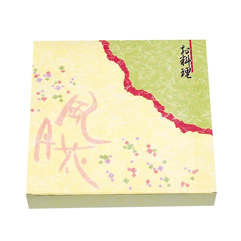 北原産業 紙ボックス弁当容器 本体 80-80 風月花 FG-80 50個/袋(ご注文単位6袋)【直送品】