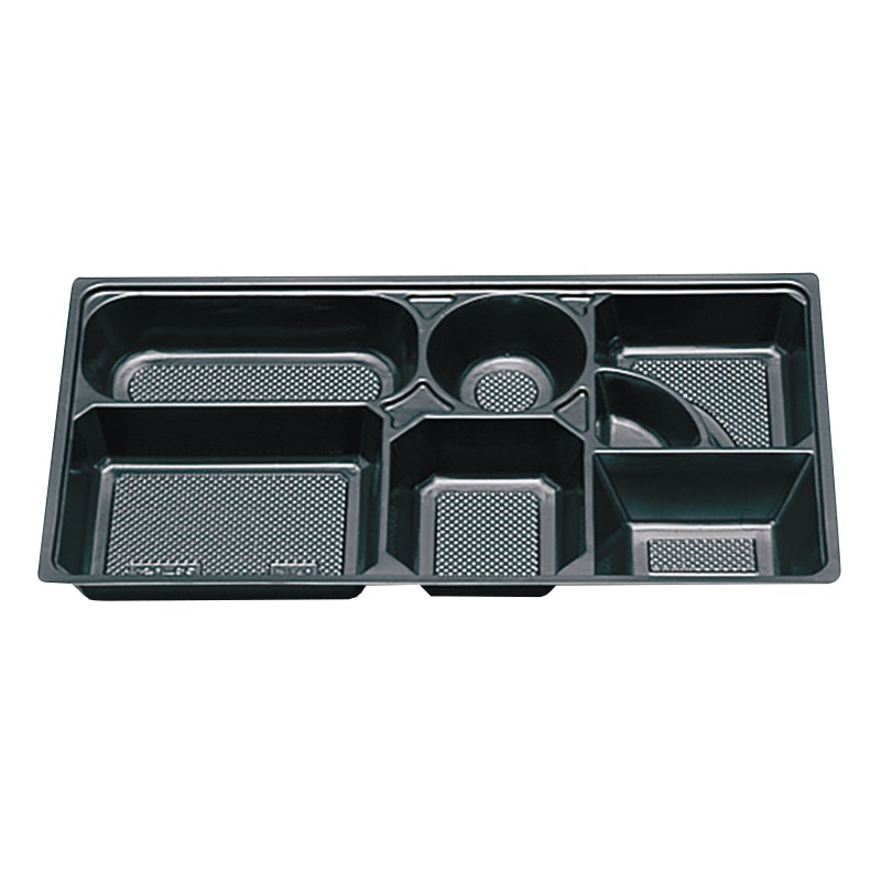 北原産業 紙ボックス弁当容器　中仕切　120-65 黒  20個/袋（ご注文単位4袋）【直送品】