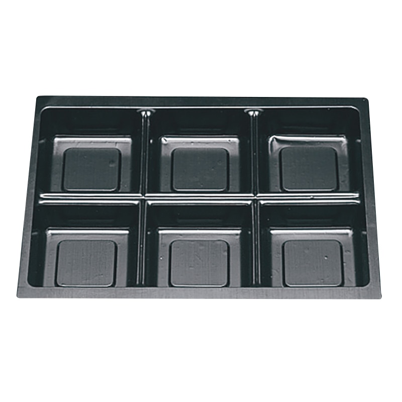 北原産業 紙ボックス弁当容器　中仕切　115-80 C-2　黒  20個/袋（ご注文単位4袋）【直送品】